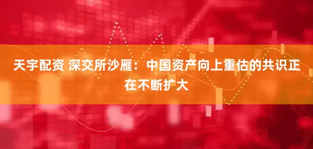 天宇配资 深交所沙雁：中国资产向上重估的共识正在不断扩大
