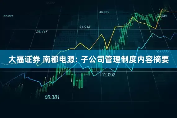 大福证券 南都电源: 子公司管理制度内容摘要