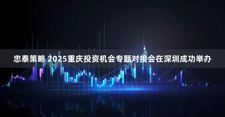 忠泰策略 2025重庆投资机会专题对接会在深圳成功举办